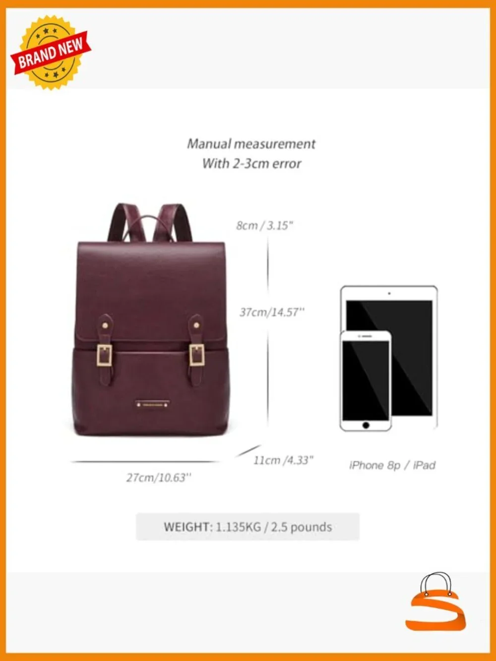 Genuine Leather Convertible Backpack Purse Fashion Travel Daypack Laptop Bag